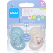 mam original 6+m silicone doppio 1 pz succhietti
