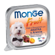 fruit patè e bocconcini anatra e arancia - alimento per cani adulti di piccola taglia 100 gr