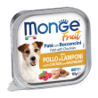 monge cane fruit pate' bocconcini pollo lamponi 100gr (vaschetta)