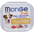 monge fruit paté & bocconcini con pollo lamponi per cani 100 g mangi
