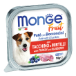 monge cane fruit vaschetta adulto tacchino & mirtilli 100 gr
