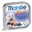 monge cane fruit pate' bocconcini tacchino mirtilli 100gr (vaschetta)