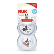 nuk succhietti space mickey silicone 6-18 mesi, 2 pezzi
