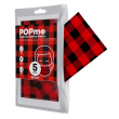 popme mascherina chirurgica tartan rosso 5 pezzi