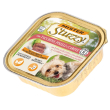 stuzzy cane pate' vaschetta adulto tacchino, piselli & carote 150 gr