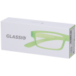 occhiali da lettura glassio cupertino colore verde acido gradazione +2