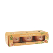 set di candele votive in vetro tropica l breeze 3 x 0,45 kg