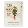 iroha nature maschera viso in tessuto purificante con tea tree e acido ialuronico 1 pz x 20 ml