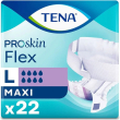 tena flex - 22 pannoloni assorbenti a cintura per incontinenza maxi taglia l