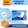 molicare premium form 9 gocce 16 pezzi - pannolone sagomato per incontinenza massima urinaria e feca