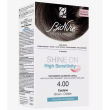 bionike shine one high sensitivity plus - trattamento colorante capelli, 4.00 castano