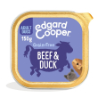 edgard&cooper dog e adult beef duck 150 g