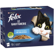 purina felix le ghiottonerie selezioni salmone e tonno in gelatina - alimento completo per gatti adu