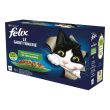 nestle' purina felix gatto ghiottonerie jelly selezioni manzo/pollo/salmone/trota 12x85gr (bustina)
