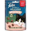 purina felix naturally delicious salmone - snack per gatti adulti 50 gr