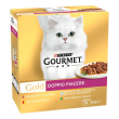 nestle' purina gourmet gatto gold doppio piacere anatra/manzo/pesce/coniglio 8x85gr (bustina) multip