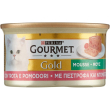 purina gourmet gold mousse trota e pomodorini - alimento completo per gatti adulti e in allattamento