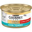 purina gourmet gold cuore morbido tonno - alimento completo per gatti adulti 85 gr