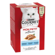 nestle' purina gourmet gatto mon petit merluzzo/sardine/salmone 6x50gr (bustina) multipack