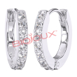 orecchini white crystal hoop
