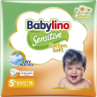 babylino sensitive cotton soft, pannolini taglia 5+, junior plus (12-1