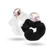 elastico flower hair bi nero