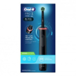 oral-b pro 3 spazzolino elettrico serie 3000 black edition con 2 testine oral-b crossaction