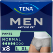 tena men - pants active fit 8 slip assorbenti taglia l/xl grigio
