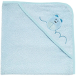 chicco accappatoio quadrato in cotone con topolino azzurro 0m+