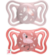 chicco succhietto light rosa silicone 6-16m 2 pezzi