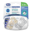 chicco succhietto light lumi silicone 6-16m 2 pezzi