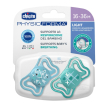 chicco succhietto light azzurro silicone 16-36m 2 pezzi