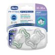 chicco succhietto physioform light lumi silicone 16-36 mesi 2 pezzi