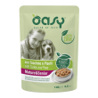 oasy cane straccetti in salsa mature&senior tacchino & piselli 100 gr