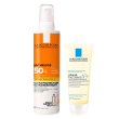 la roche posay anthelios solare spray invisible spf 50+ 200 ml con lipikar olio lavante 100 ml omagg