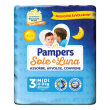 pampers sole e luna pannolino midi 3 4-9 kg, 20 pezzi