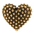 bjt292 orecchini poppy 12 mm gold plated