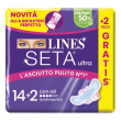 lines seta ultra assorbenti con ali, 14+2 pezzi