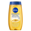 nivea olio doccia nutrimento intenso 200 ml, bagnoschiuma con oli naturali per una pelle morbida