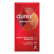 durex - supersottile xl - preservativi extra lubrificati 6 pz