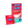 durex supersottile vestibilità aderente preservativi sottili, 6 profilattici