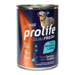 dual fresh medium-large salmone e merluzzo - alimento completo per cani adulti m-l 400 gr