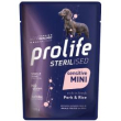 sterilised sensitive adult mini pork & rice