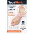 tecniwork benessere alluce e plantare cuscinetto doppia protezione per avampiede misura m/l 1 paio