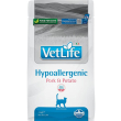 vetlife hypoallergenic pork&potato - alimento completo per gatti con intolleranze e dermatosi 1,5 kg