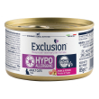 exclusion gatto diet hypoallergenic adulto maiale & patate lattina 85 gr