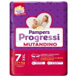 pampers progressi mutandino 17+kg taglia 7 xxl 15 pezzi
