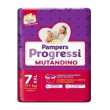 pampers progressi mutandino 7 xxl, 15 pannolini