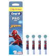 oral-b pro kids testine di ricambio con spiderman, confezione da 4 pezzi | 4 testine di ricambio per