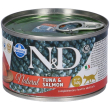 farmina n&d cat natural tuna&salmon 140 g mangime